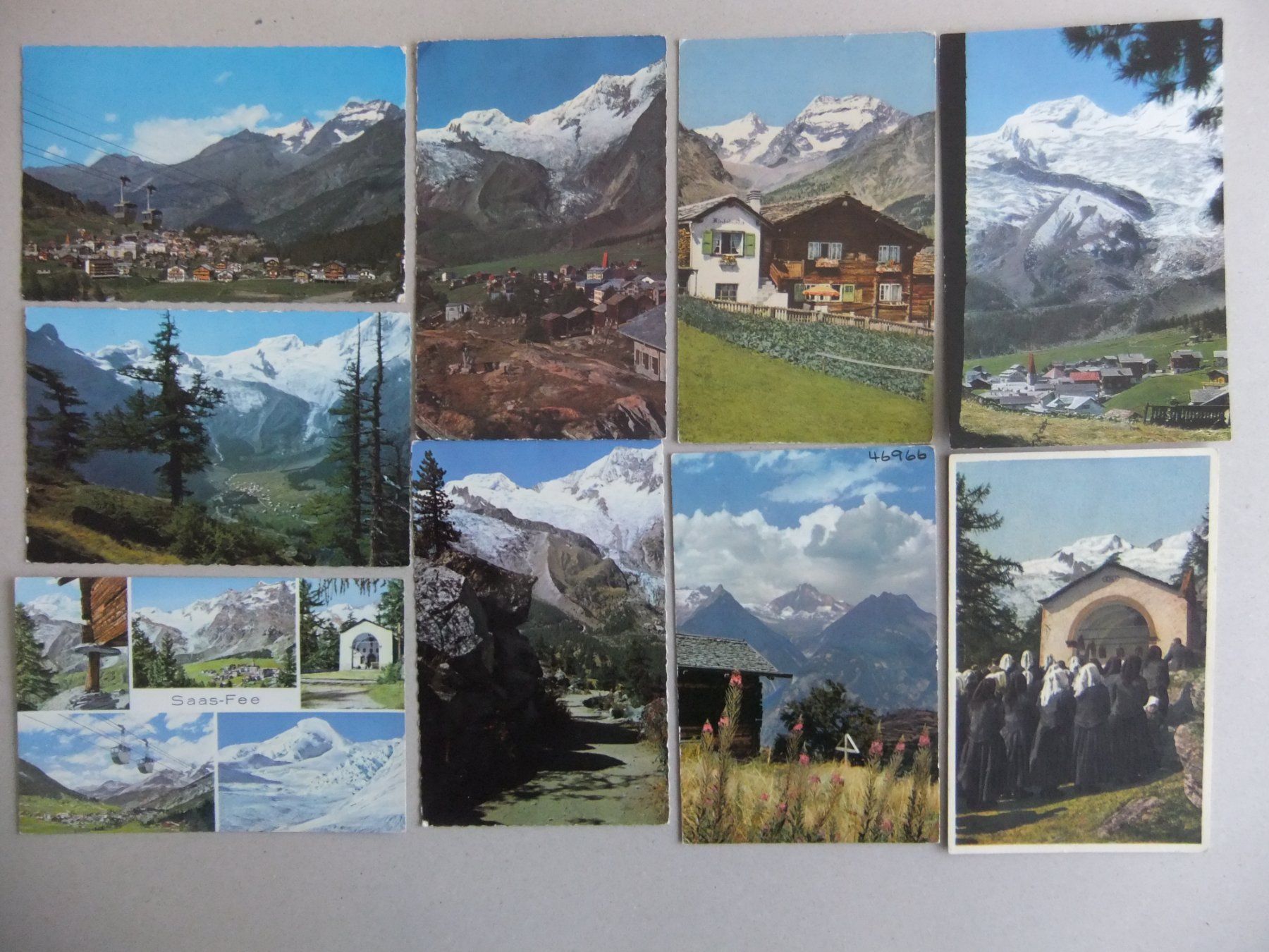Ansichtskarten: 36 kleinformatige AK Saas-Fee – Gebraucht aus St. Niklaus VS von wunschlos54 2