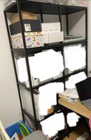 Ikea Regal schwarz Metall Glas