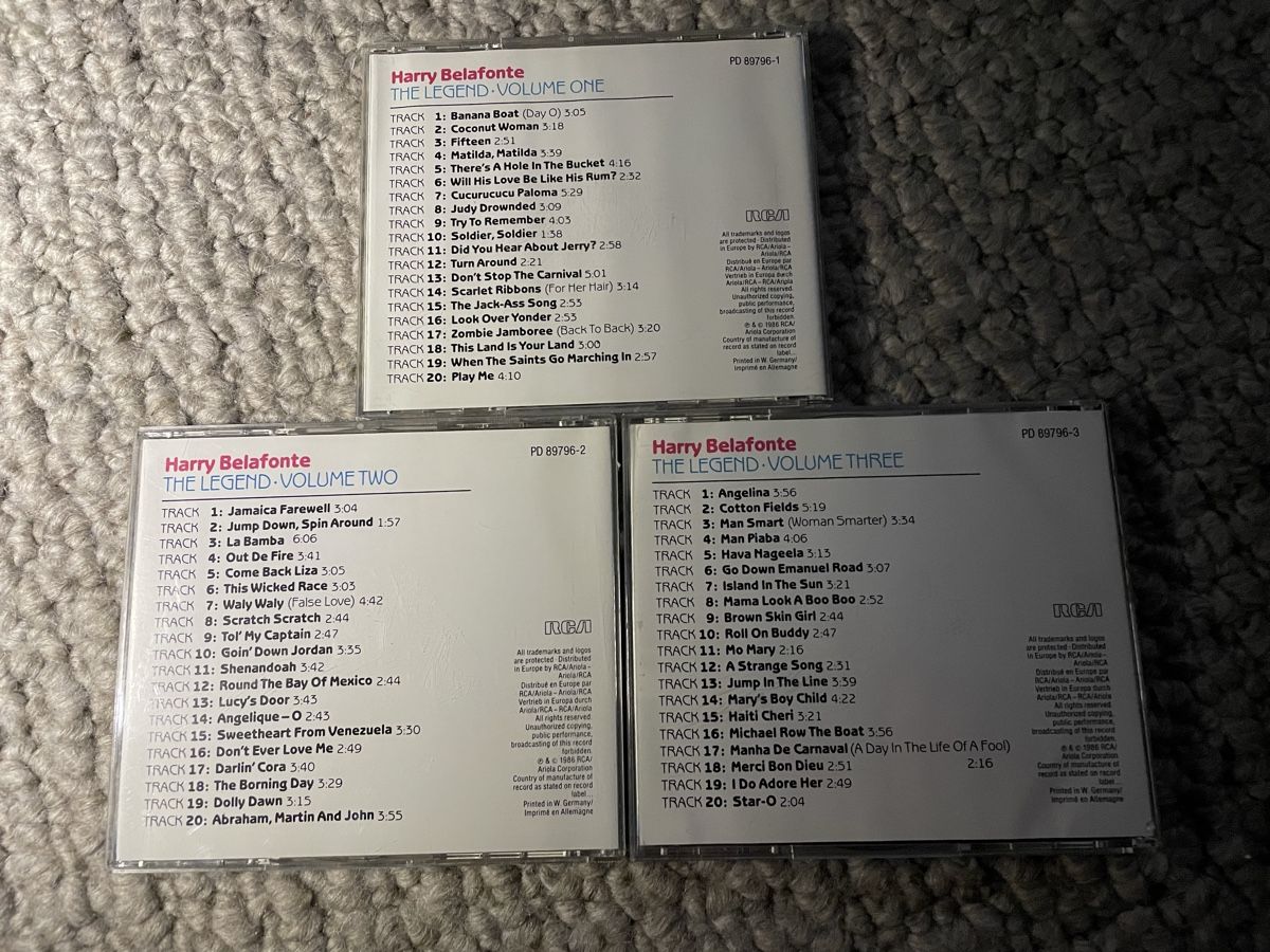 CDs: 3x Harry Belafonte Volume 1/2/3 – Neuf (Voir description) à Reinach AG par trigger7811 2