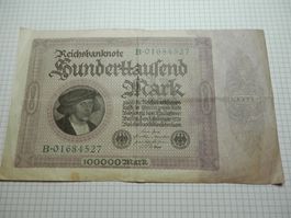 Banknote Deutschland 100'000 Mark 1.2.1923 gebraucht