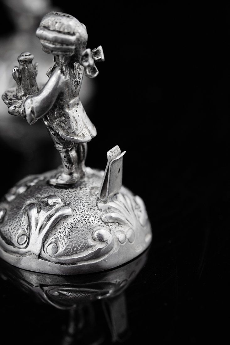 Statuette: Set mit 6 Vintage-Platzhaltern aus 925er Silber – Usato da Lugano venduto da Historianlugano 6