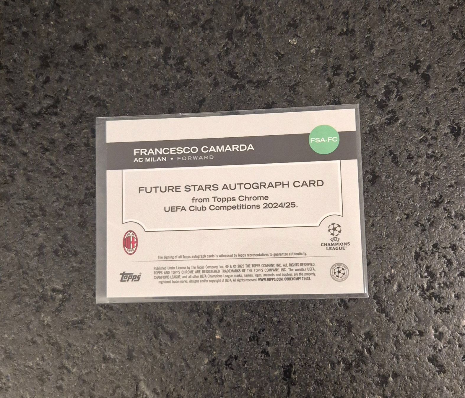 Topps Carte collezionabili: Francesco Camarda /52 Autogramm - AC Milan - Topps – Nuovo (secondo la descrizione) da Burg AG venduto da Danoe 1