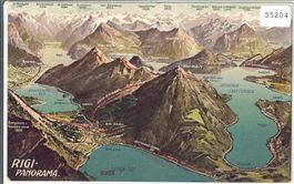 Rigi-Panorama - Litho