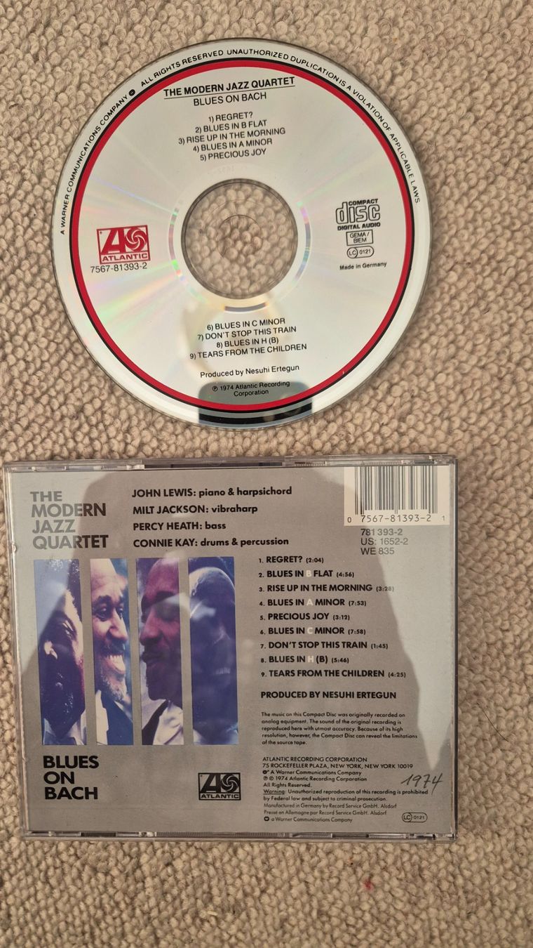 CD: MODERN JAZZ QUARTET - Blues on Bach – Usato da Therwil venduto da Rubo26 1