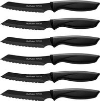 6er Steakmesser-Set – Edelstahl, scharf & rostfrei, Wellensc