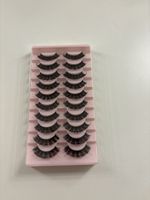 Künstliche Wimpern Set 10 Paar schwarz neu in Packung