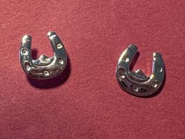 Glücksbringer Silber 925 Hufeisen Ohrstecker gestempelt neu
