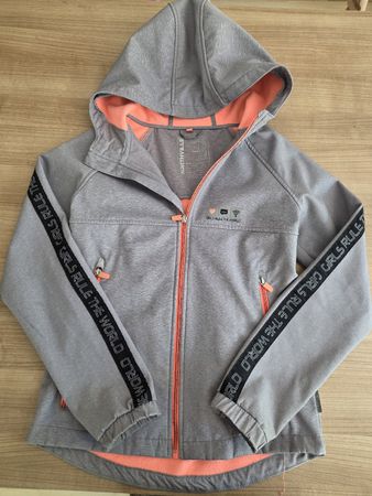 Softshelljacke Northville grau, schwarz& rosa, Gr.158