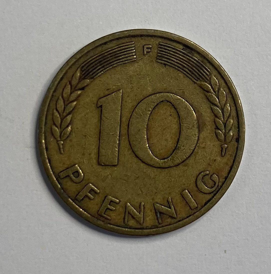 Tutti le monete: 10 Pfennig 1949, Deutschland – Usato da Luzern venduto da Kartenansicht 1