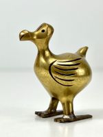 Seltene Dodo Vogel Mini Figur aus massivem Messing – Vintage