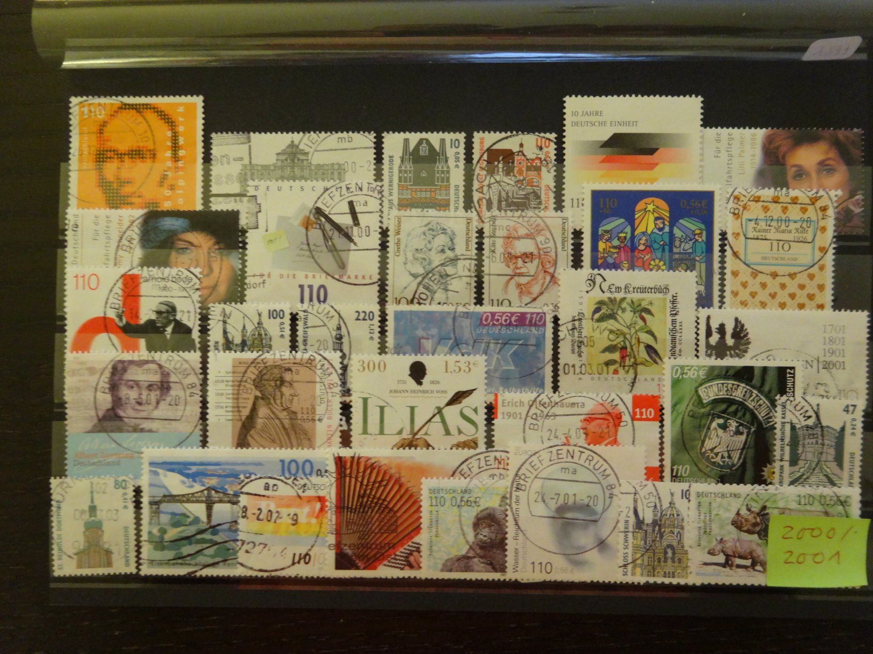 Tutti i francobolli: BRD Briefmarken 2000/2001 gestempelt – Usato da Zürich venduto da reto33