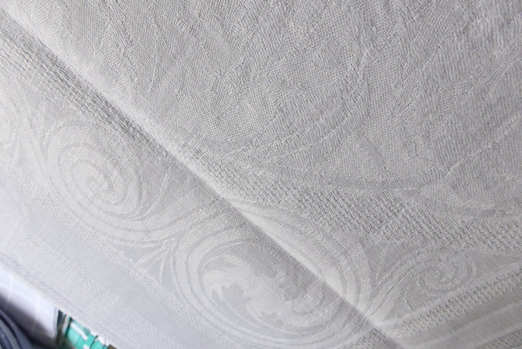 Strofinacci: Antikes Leinen Geschirrtuch mit Initialen weiss 56 x 95 cm – Usato da Brunnadern venduto da pinkfaden 2