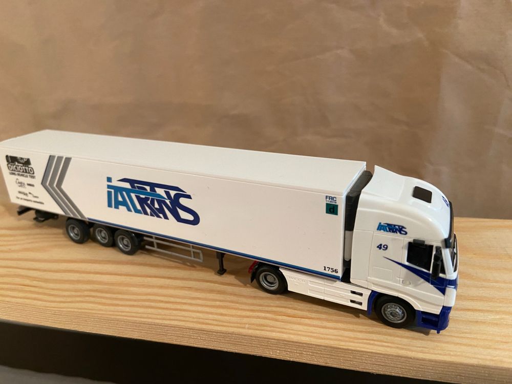 CAMION A43 1:100 Majorette Daf 2600 Avec Remorque Citerne Shell Mib