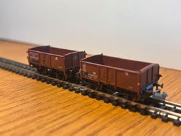 e1979: 2 offene Güterwagen (Spur N)