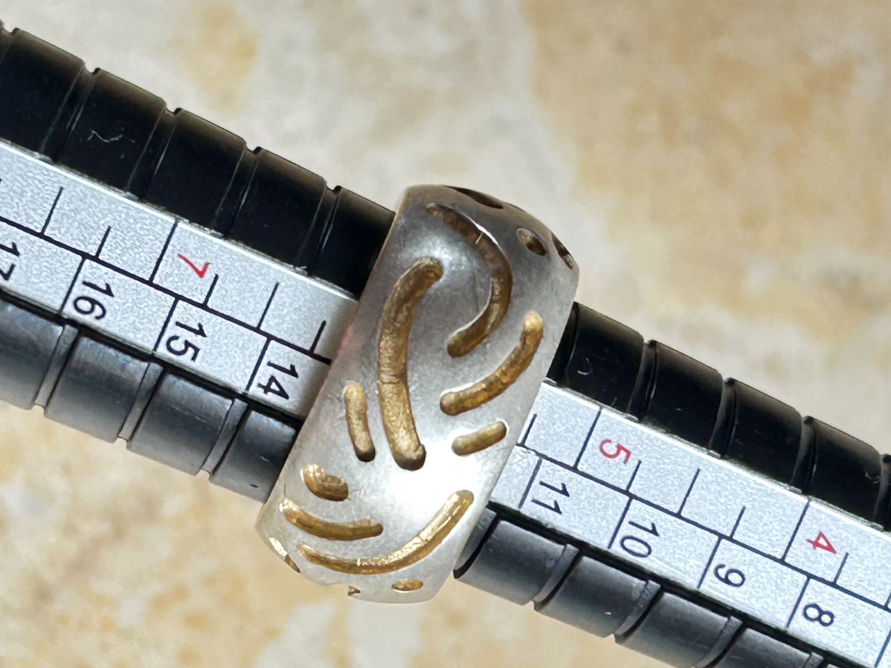 Anelli: Silber Ring matt golden (52) – Usato da Laufen venduto da Bellavitaboom 5