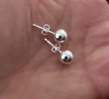 Sterling Silver Ball Stud Earrings, summer jewelry NEU