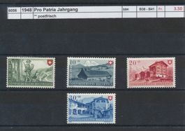 1948 Pro Patria, Jahrgang, ** postfrisch
