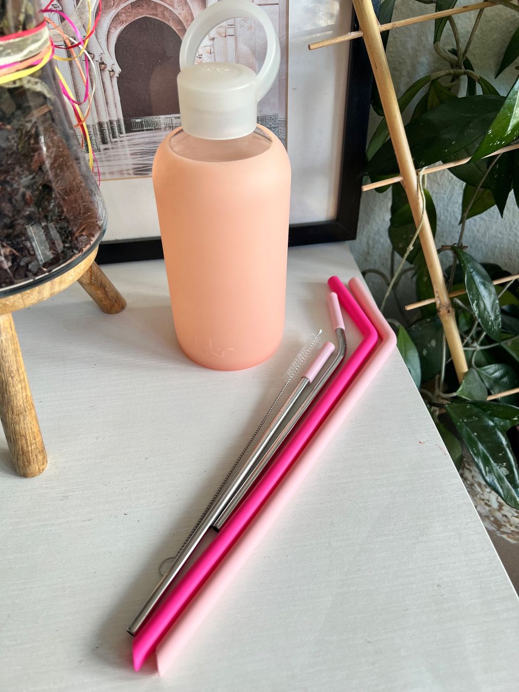 Borracce & Thermos: Bkr Flasche / Glas / rosa silikon – Usato da Effretikon venduto da YaMn 2