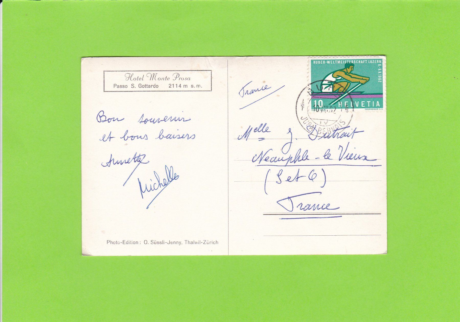 Cartoline postali: Gotthard-Hospiz – Usato da St. Peterzell venduto da neckertal 1
