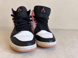Nike Air Jordan 1 Mid Sneaker weiss schwarz rosa 41.5