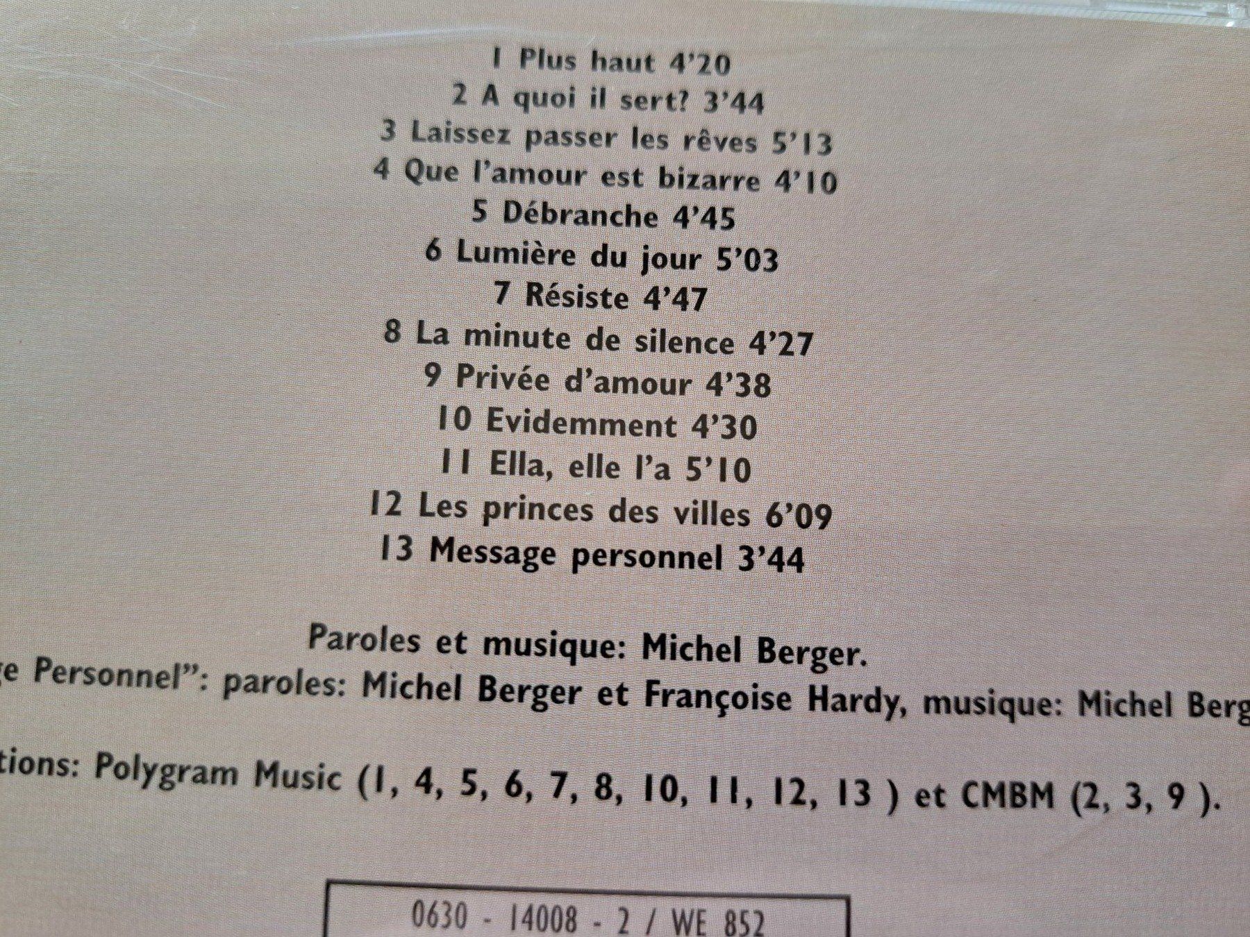 CDs: Cd France Gall - Débranche  – D'occasion à Pully par bro_n52j 2