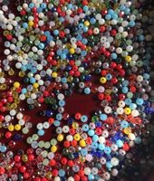 Lot kleine Glasperlen bunt gemischt 4-5 mm – Schmuck Basteln