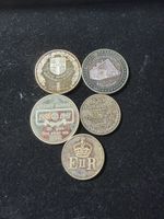 5 Medaillen 999 Silber Total 130 Gramm