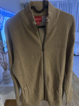 Gilet zippé Guess beige en coton taille M bon état
