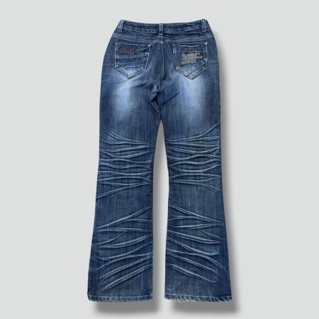 JMS "doyou" stonewashed y2k wide leg jeans retro vintage