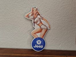Emailschild Jeep Logo Werkstatt Service Emaille Schild Retro