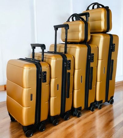 gateBAG 6er Reisekoffer Reisegepäck POLYCARBONAT GOLD NEU