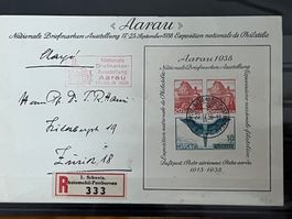 Aarau Block auf Karte, 1938