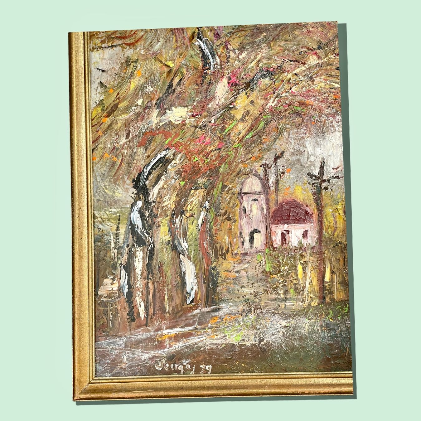 Dipinti: Beautiful Signed Oil Painting – Usato da Lausanne venduto da artnouveau04 3