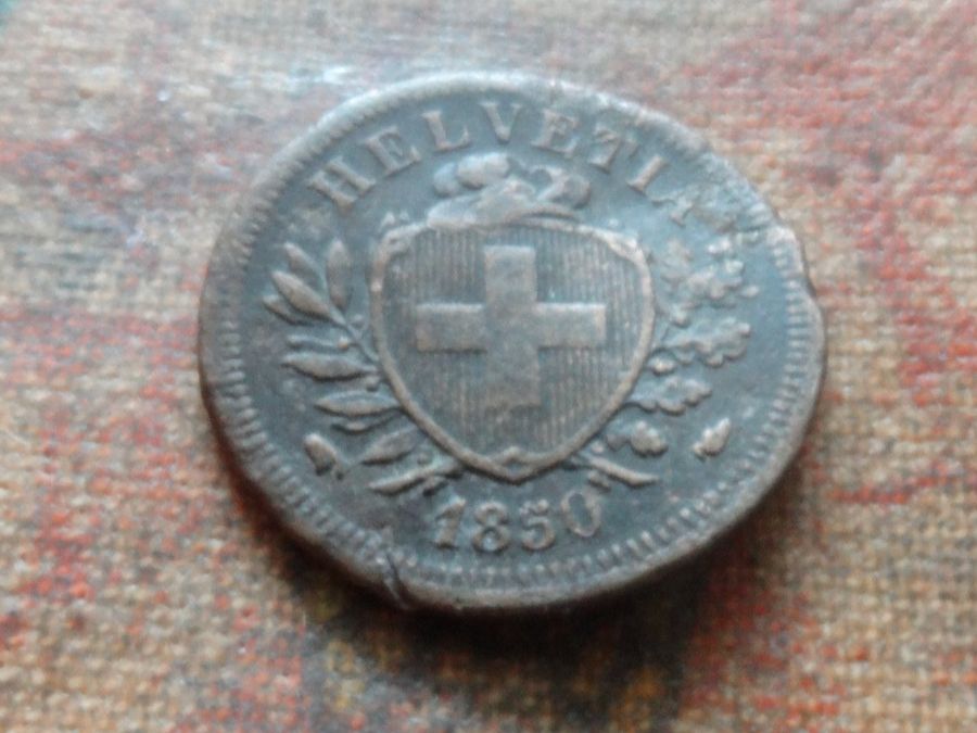 Tutti le monete: 1 Rp. 1850 – Usato da Romanel-sur-Lausanne venduto da Swift13