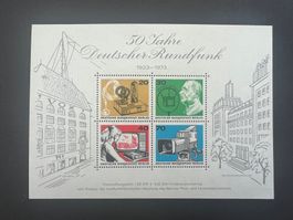 Block Berlin 1973: 50 J. Deutscher Rundfunk; postfris (4405)