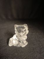 Glasfigur Katze transparent neuwertiger Zustand