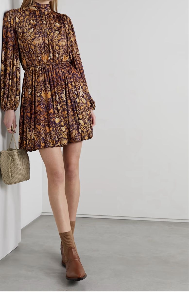 Vestiti: ULLA JOHNSON Wilhemina gathered printed stretch-jersey mini  – Nuovo e nell'imballaggio originale da Versoix venduto da pen_6hgs 3