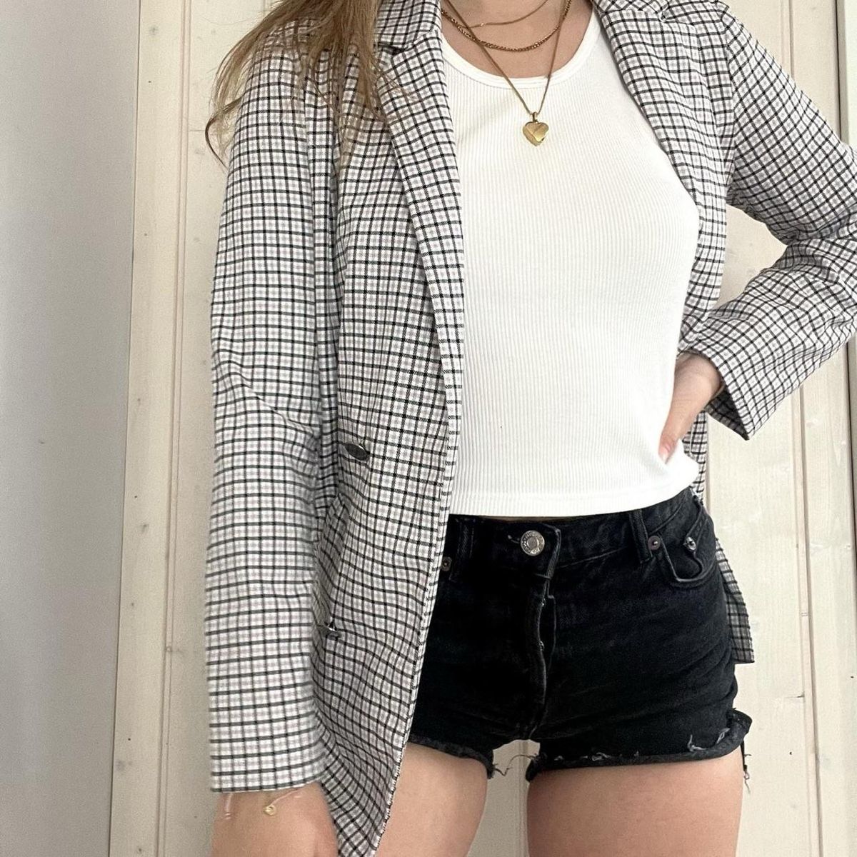 Pull&Bear Giacche: Pull&Bear Blazer, Gr. S, kariert schwarz/weiss, top Zustand – Usato da Weiningen TG venduto da nadjabrunner30 1