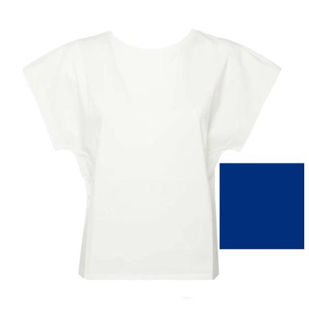 Marella Jersey Shirt JADI Kurzarm Baumwolle uni blau Gr 42
