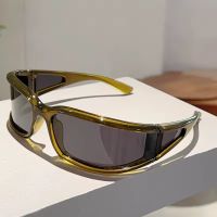 Lunettes de soleil sport monture transparente verres foncés