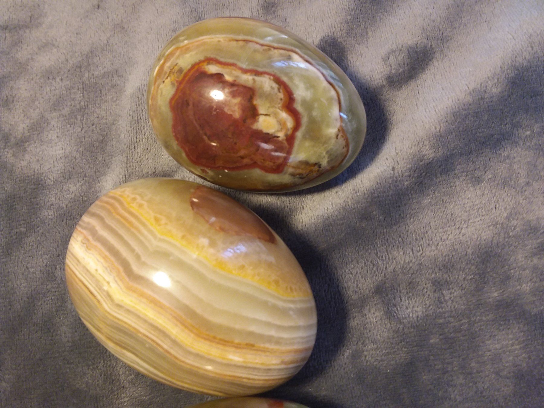 Minerali & Pietre curative: 3 handpolierte Onyx Marmor Steine – Usato da Zürich venduto da SciTec 4