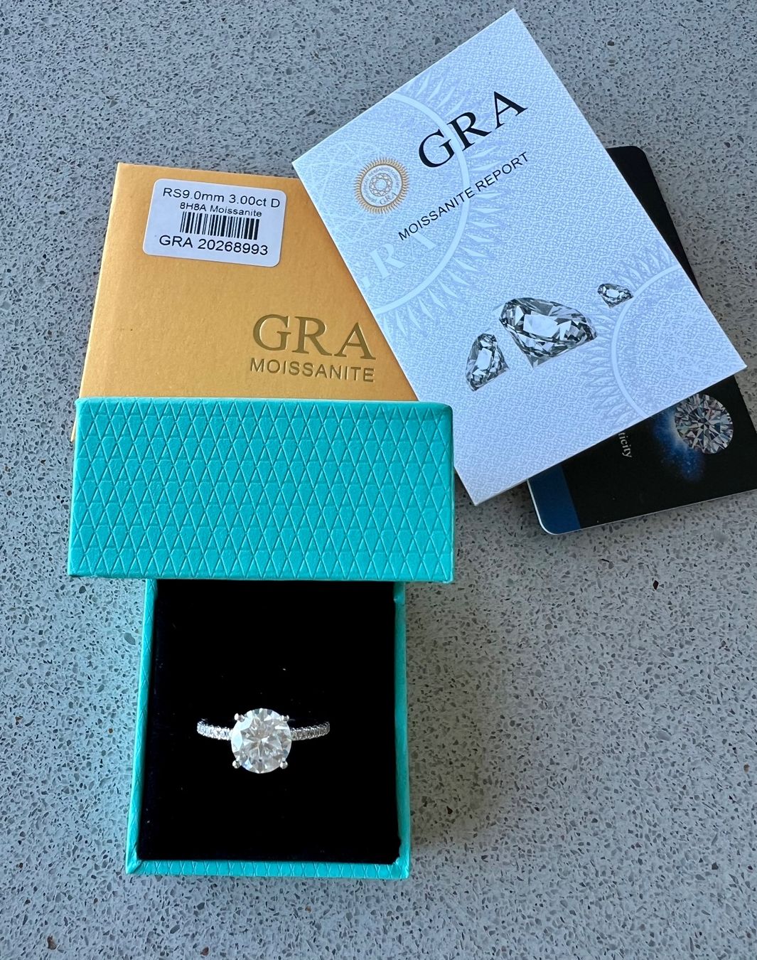 Bagues: NEU: 3 Karat Moissanit Ring 57 mm – Neuf avec emballage d'origine à Lachen par Reeci