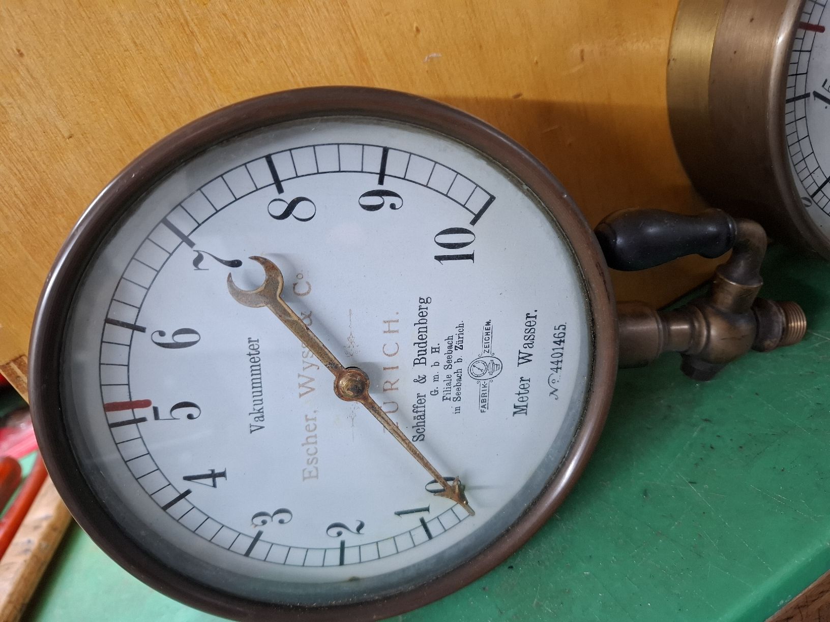Antikes Manometer/Vakuummeter von Escher Wyss Zürich (Gebraucht) in ...