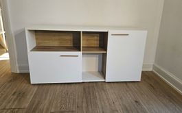 Sideboard / Kommode in Weiss und Eichenoptik, 150 cm