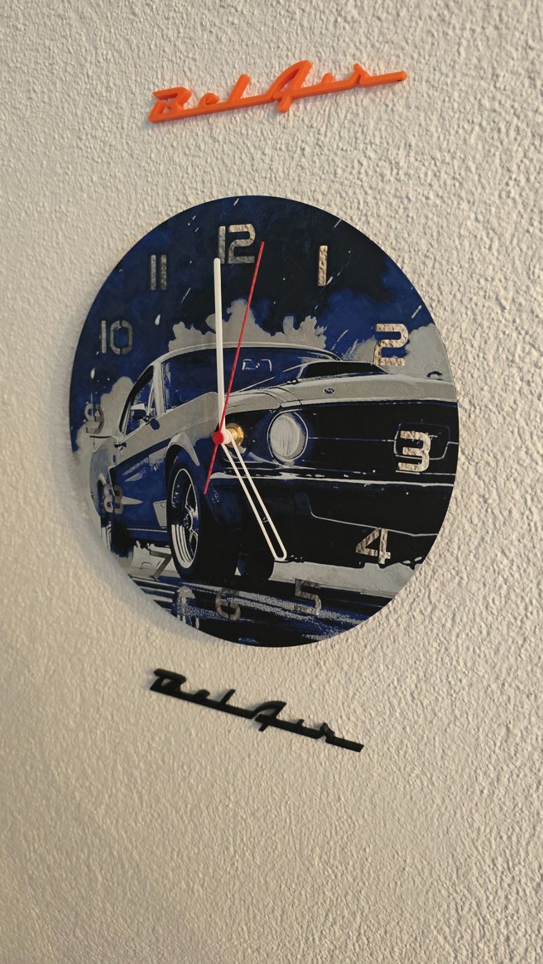 Orologi da terra & Orologi da parete: Ford Mustang Wanduhr US Car Oldtimer – Nuovo (secondo la descrizione) da Winznau venduto da johny_wayne 2