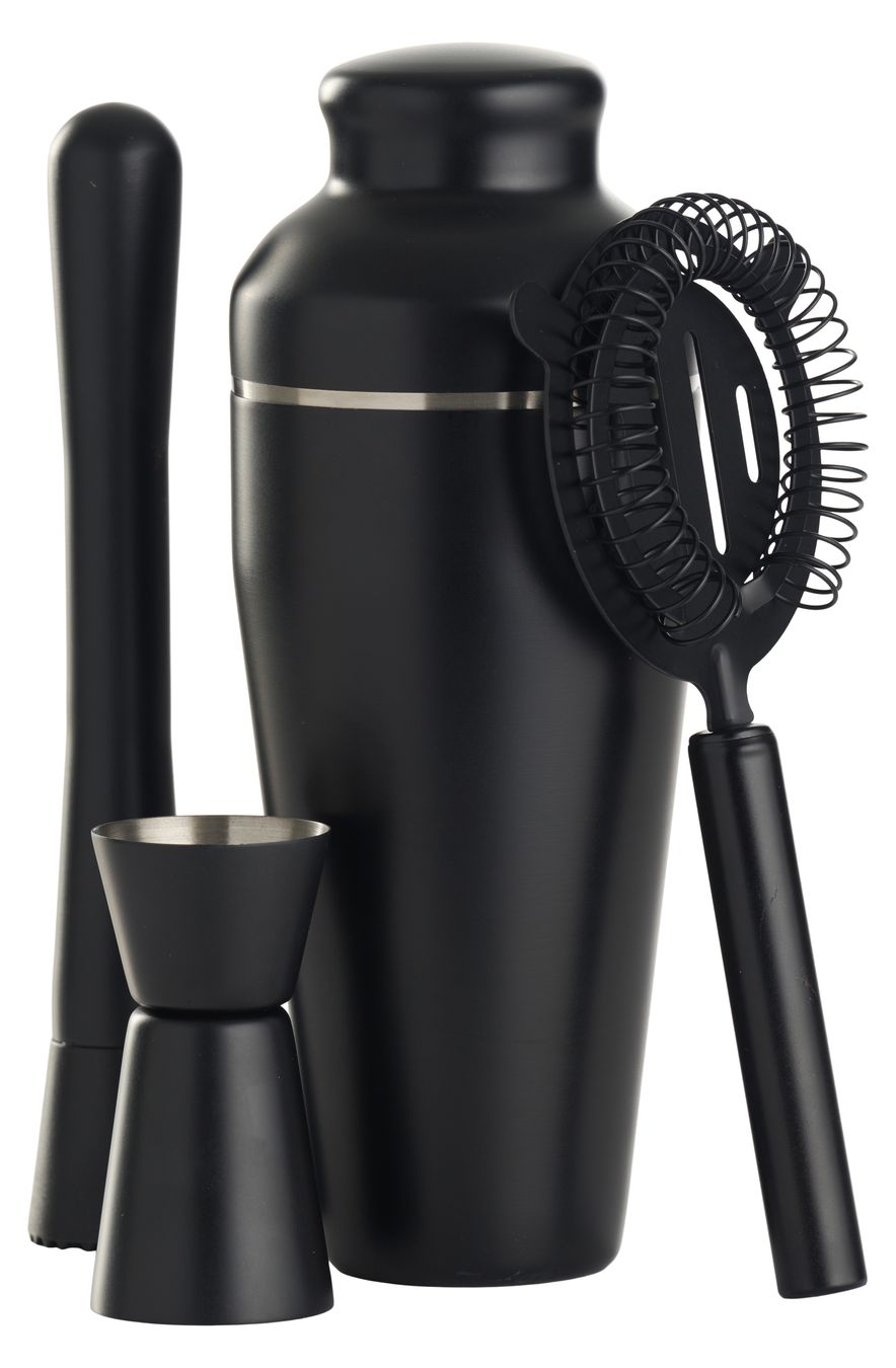 Elettrodomestici da cucina: Cocktailshaker-Set - Set 4-tlg. - Schwarz – Nuovo e nell'imballaggio originale da Bremgarten AG venduto da simpliCH