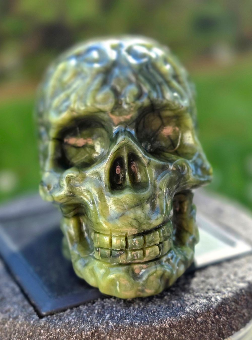 Mineralien & Heilsteine: Serpentin Jade Schädel B 456g – Neu und originalverpackt aus Matzingen von Shay_Crystalz 1