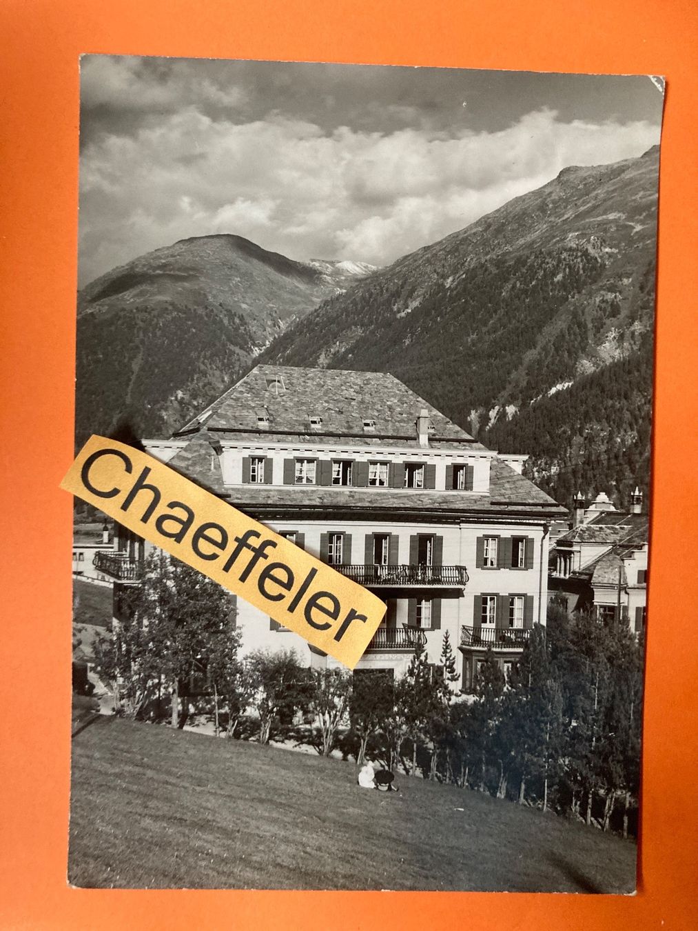 Cartoline postali: 1949 Chesa Ruppanner, Samaden – Usato da Zürich venduto da Chaeffeler