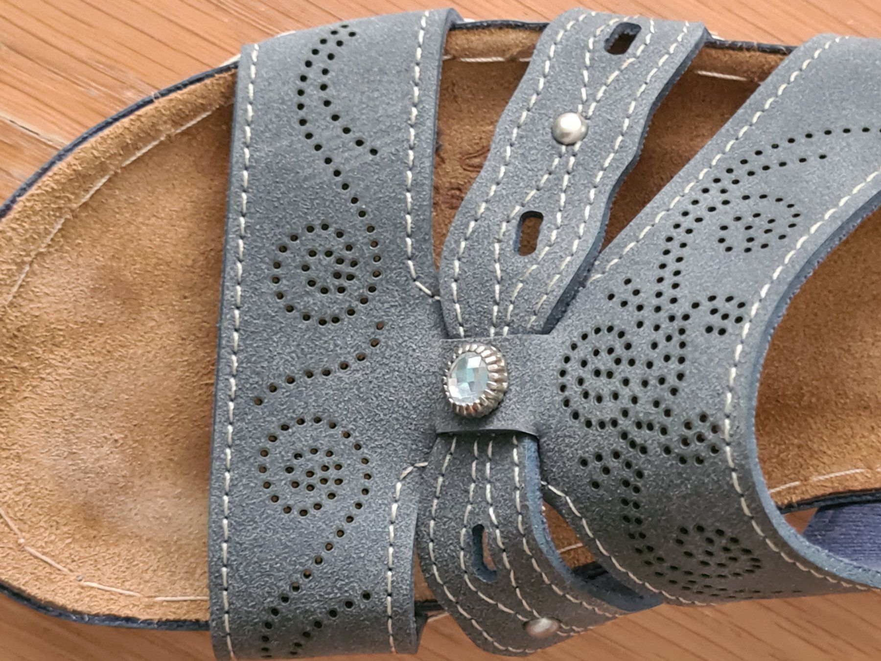Scarpe da donna: grau-blaue Sandalette Grösse 39 – Usato da Olten venduto da chaas21 3