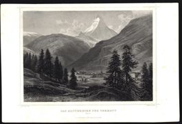 Zermatt Stahlstich von Koehler